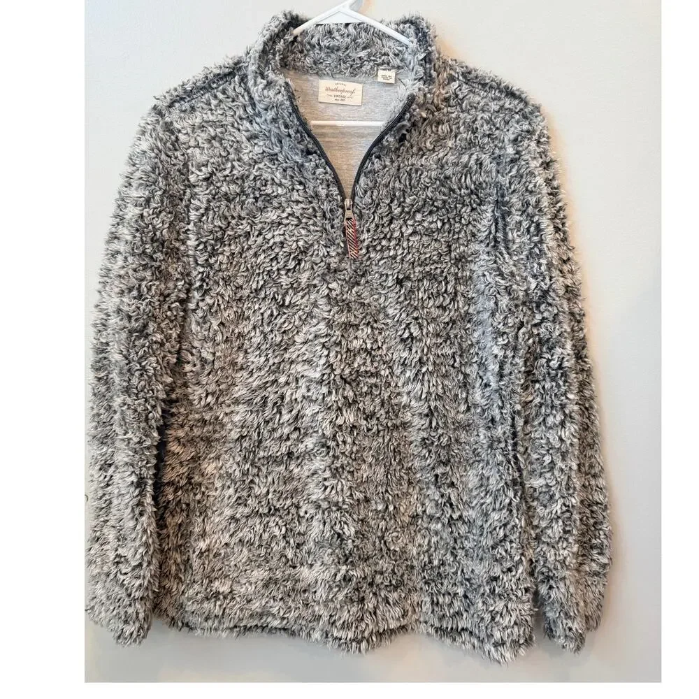 Weatherproof Vintage Frosted Pile Fleece 1/4 Zip Pullover Flaw M